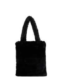 schwarze Shopper Tasche aus Segeltuch von Sulvam