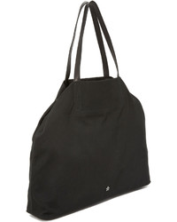 schwarze Shopper Tasche aus Segeltuch von Ash