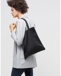 schwarze Shopper Tasche aus Segeltuch von Asos