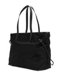 schwarze Shopper Tasche aus Segeltuch von Prada