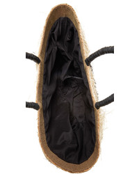 schwarze Shopper Tasche aus Stroh von Kayu