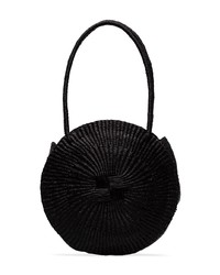 schwarze Shopper Tasche aus Stroh von SENSI STUDIO