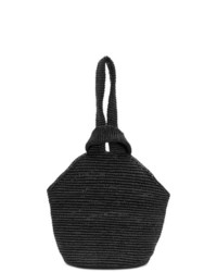 schwarze Shopper Tasche aus Stroh von SENSI STUDIO