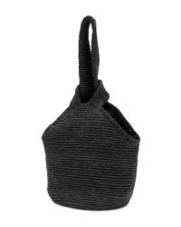 schwarze Shopper Tasche aus Stroh von SENSI STUDIO