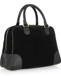 schwarze Shopper Tasche aus Wildleder von Loewe