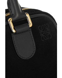 schwarze Shopper Tasche aus Wildleder von Loewe