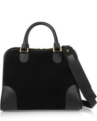 schwarze Shopper Tasche aus Wildleder von Loewe