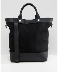 schwarze Shopper Tasche aus Wildleder von ASOS DESIGN