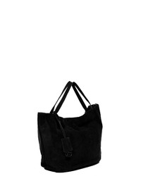 schwarze Shopper Tasche aus Wildleder von BACCINI