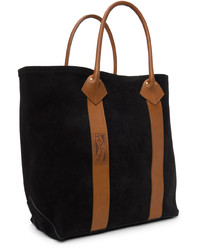 schwarze Shopper Tasche aus Wildleder von Haulier