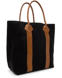 schwarze Shopper Tasche aus Wildleder von Haulier