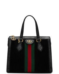 schwarze Shopper Tasche aus Wildleder von Gucci