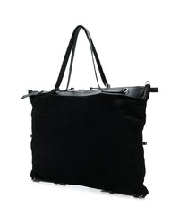 schwarze Shopper Tasche aus Wildleder von Saint Laurent