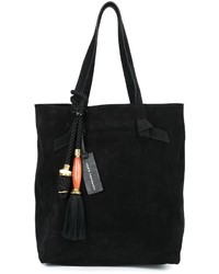 schwarze Shopper Tasche aus Wildleder von Lizzie Fortunato