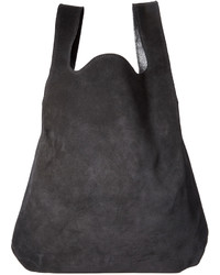 schwarze Shopper Tasche aus Wildleder von Maison Margiela