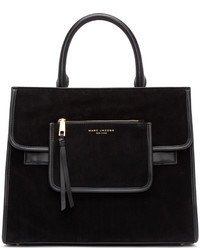 schwarze Shopper Tasche aus Wildleder von Marc Jacobs