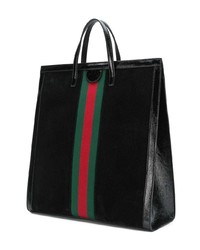 schwarze Shopper Tasche aus Wildleder von Gucci