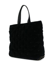 schwarze Shopper Tasche aus Wildleder von Versace
