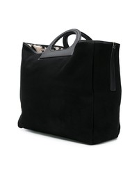 schwarze Shopper Tasche aus Wildleder von Max Mara