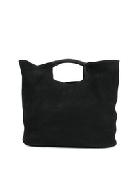 schwarze Shopper Tasche aus Wildleder von Simon Miller