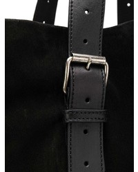 schwarze Shopper Tasche aus Wildleder von Ann Demeulemeester