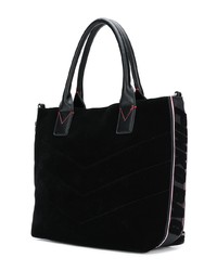 schwarze Shopper Tasche aus Wildleder von Pinko