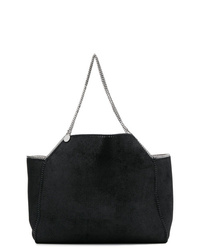 schwarze Shopper Tasche aus Wildleder von Stella McCartney