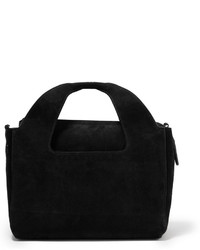 schwarze Shopper Tasche aus Wildleder von The Row
