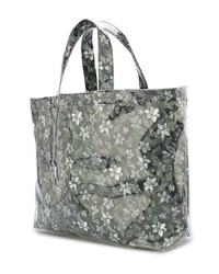 schwarze Shopper Tasche mit Blumenmuster von CLANE