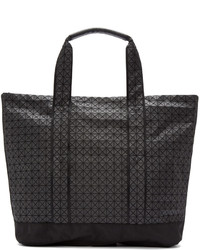 schwarze Shopper Tasche mit geometrischem Muster