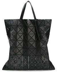 schwarze Shopper Tasche mit geometrischem Muster von Bao Bao Issey Miyake