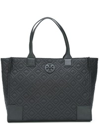 schwarze Shopper Tasche mit geometrischem Muster von Tory Burch