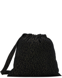 schwarze Shopper Tasche mit Leopardenmuster