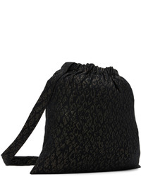 schwarze Shopper Tasche mit Leopardenmuster von Needles