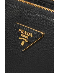 schwarze Shopper Tasche mit Reliefmuster von Prada
