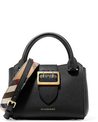 schwarze Shopper Tasche mit Reliefmuster von Burberry