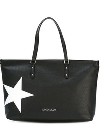 schwarze Shopper Tasche mit Sternenmuster von Armani Jeans