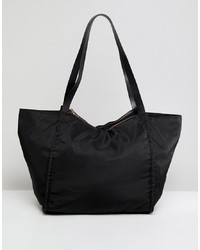 schwarze Shopper Tasche von ASOS DESIGN