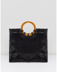 schwarze Shopper Tasche von ASOS DESIGN