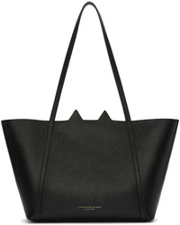 schwarze Shopper Tasche von Charlotte Olympia