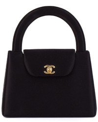 schwarze Shopper Tasche von Chanel