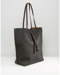 schwarze Shopper Tasche von Pieces