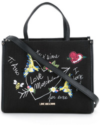 schwarze Shopper Tasche von Love Moschino