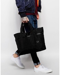 schwarze Shopper Tasche von Fred Perry