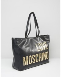 schwarze Shopper Tasche von Love Moschino