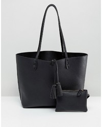 schwarze Shopper Tasche von Street Level