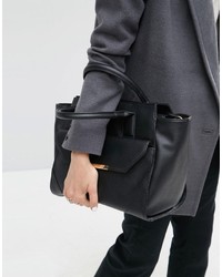 schwarze Shopper Tasche von Asos