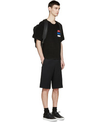 schwarze Shorts aus Seersucker von Givenchy