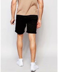 schwarze Shorts mit Acid-Waschung von Weekday