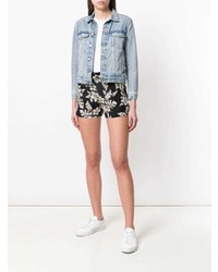 schwarze Shorts mit Blumenmuster von Moncler